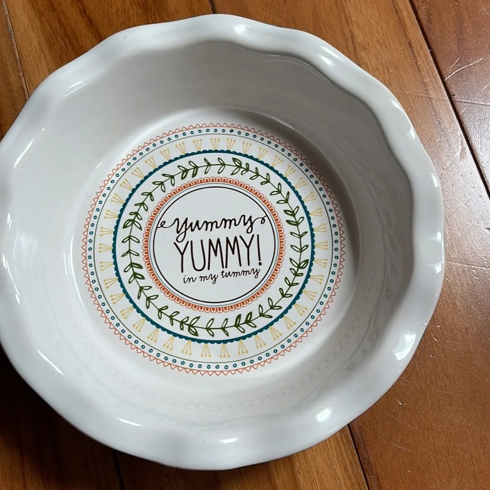 Ceramic pie plate set. Pie for one. Pot pie baking dish set